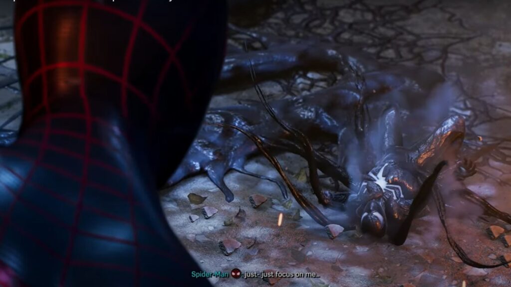 Venom Symbiote suffering because of the high-frequency sonic sounds